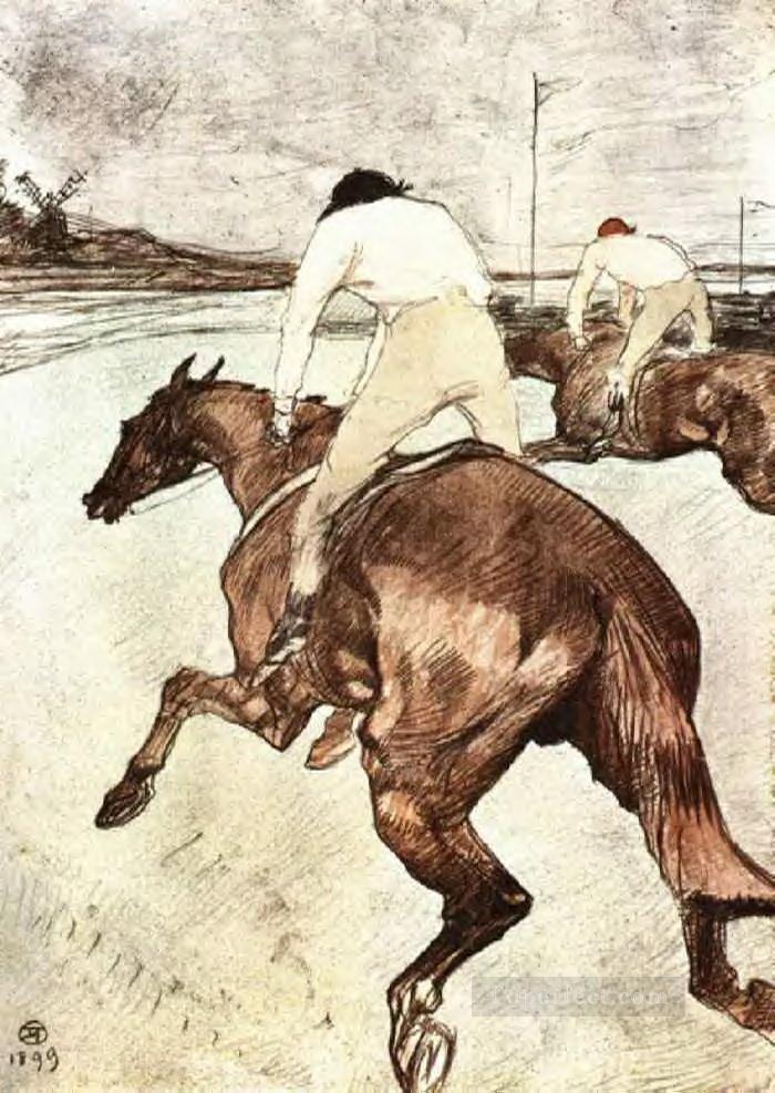 騎手 1899 トゥールーズ ロートレック アンリ・ド油絵